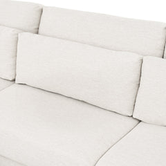 Modern Modular Sectional Sofa with Movable Ottoman, 110 Inch 4 Seat