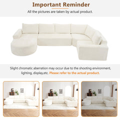 141.7" Oversized Modular Sofa Cloud Sectional Sofa Set Upholstered