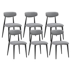 (Set of 6) Dining Chairs, Upholstered Chairs with Metal Legs for