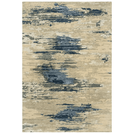 Hand Knotted Cut Pile Wool/ Viscose Rug, 10' x 14'