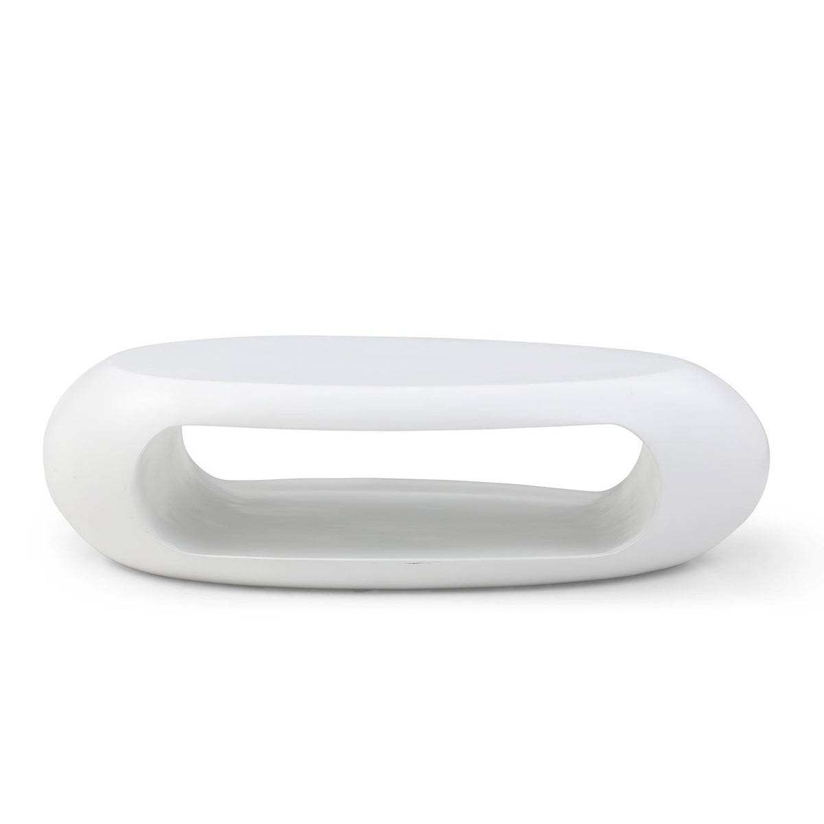 48.42'' Modern Oval Coffee Table, Sturdy Fiberglass Center Cocktail