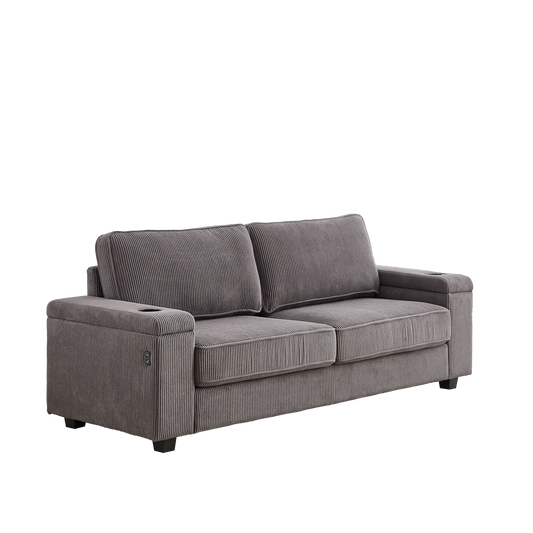 86.5 inch Sofa Couch- Deep Seat Sofa with two storage spaces, T-Pyce