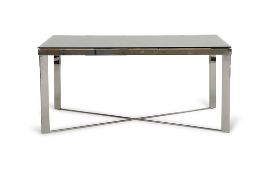 30inches Wood  Steel  and Glass Dining Table