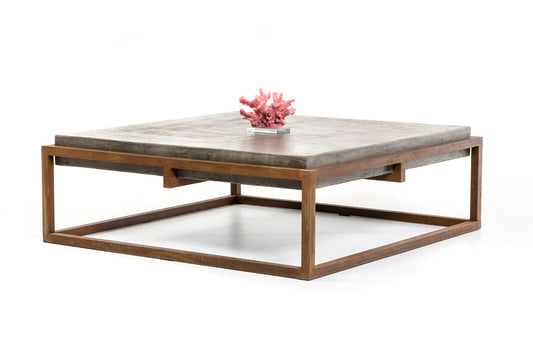 15inches Concrete and Metal Coffee Table