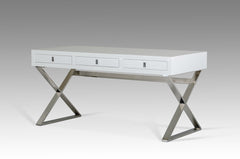 21inches White Crocodile MDF and Steel Desk