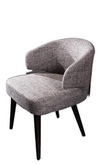 31inches Grey Fabric Dining Chair with Wood Legs