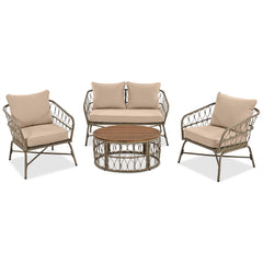 Bohemia-inspired 4-Person Outdoor Seating Group With Removable