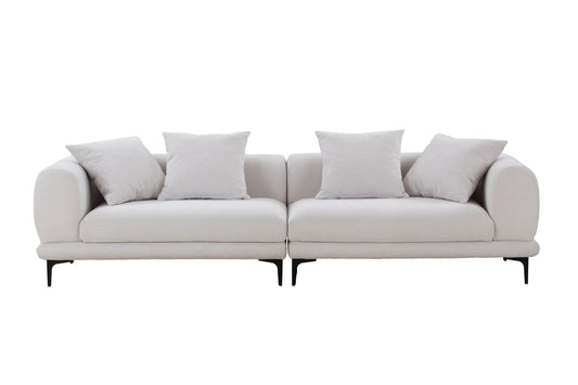 Mid-Century Modern Sofa Couch 4-Seater Fabric Sofa for Livingroom,