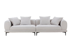 Mid-Century Modern Sofa Couch 4-Seater Fabric Sofa for Livingroom,