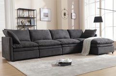 Modern U-shaped Sectional Sofa ,5-seat Upholstered  Sofa