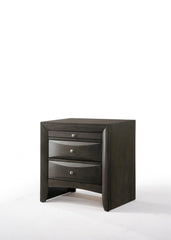 26inches X 17inches X 25inches Gray Oak Rubber Wood Nightstand