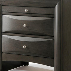 26inches X 17inches X 25inches Gray Oak Rubber Wood Nightstand