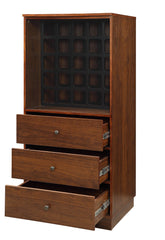 24inches X 20inches X 52inches Wine Cabinet In Walnut - Mdf