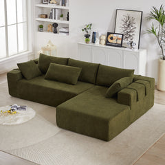 Modern Chenille Upholstered Sectional Sofa Couch Set,Modular 108" L