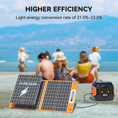 320W Portable Power Station; Flashfish 292Wh 80000mAh Solar Generator Backup Power With LASHFISH 18V/60W Foldable Solar Panel