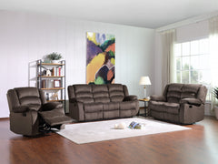 120inches Contemporary Brown Fabric Sofa Set