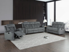 120inches Modern Grey Fabric Sofa Set