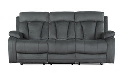 120inches Modern Grey Fabric Sofa Set