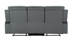 120inches Modern Grey Fabric Sofa Set