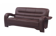 105inches Glamorous Brown Leather Sofa Set