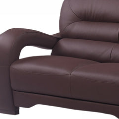 105inches Glamorous Brown Leather Sofa Set