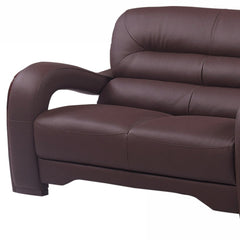 105inches Glamorous Brown Leather Sofa Set