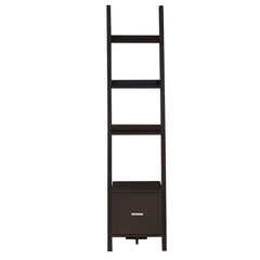 69" Particle Board Ladder Bookcase with a Storage Drawer