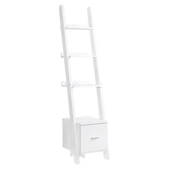 69" Particle Board Ladder Bookcase with a Storage Drawer