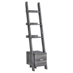 69" Particle Board Ladder Bookcase with a Storage Drawer