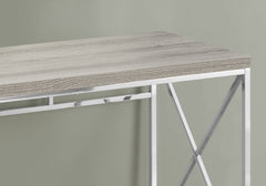 29.75inches Dark Taupe Particle Board and Chrome Metal Computer Desk