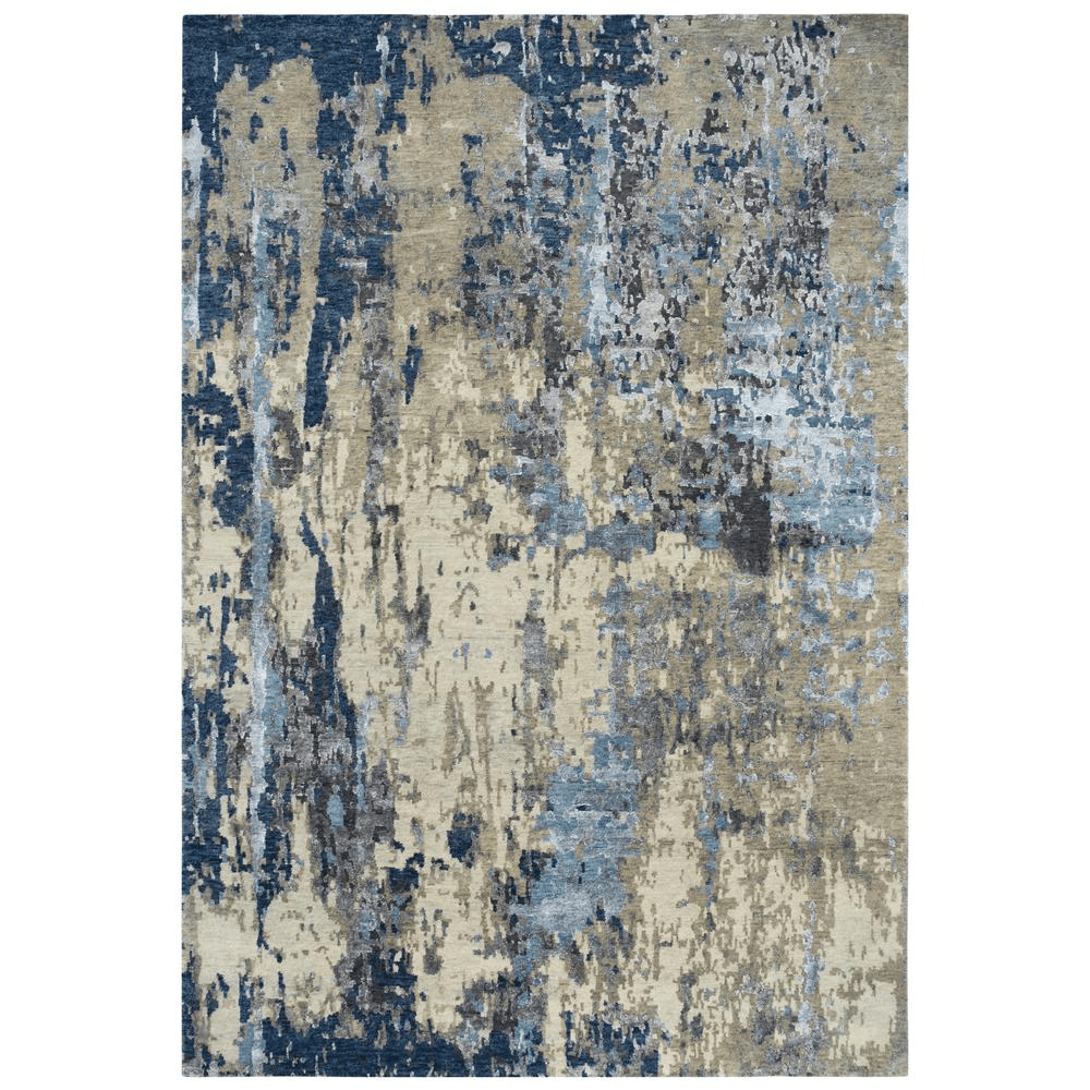 Hand Knotted Cut Pile Wool/ Viscose Rug, 10' x 14'