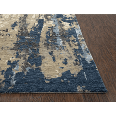 Hand Knotted Cut Pile Wool/ Viscose Rug, 10' x 14'