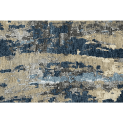 Hand Knotted Cut Pile Wool/ Viscose Rug, 10' x 14'