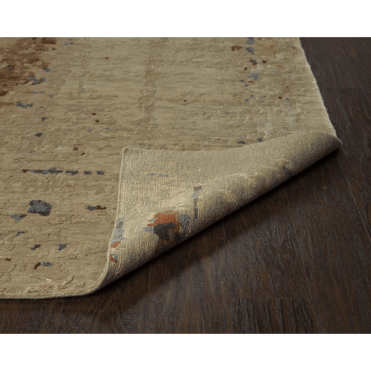 Hand Knotted Cut Pile Wool/ Viscose Rug, 9' x 12'