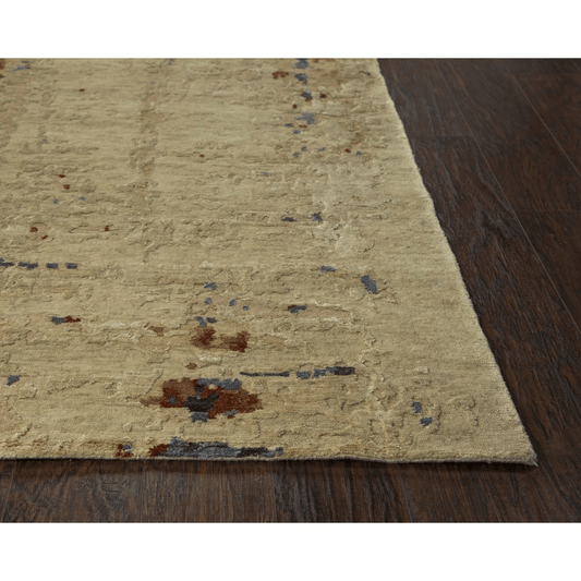 Hand Knotted Cut Pile Wool/ Viscose Rug, 9' x 12'