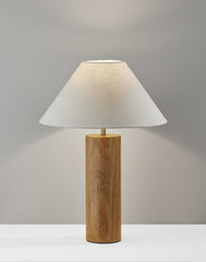 Canopy Natural Wood Block Table Lamp