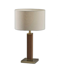 Black Wood Monument Table Lamp