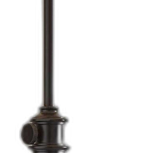 Set of 2 Black Metal Adjustable Height Table Lamp