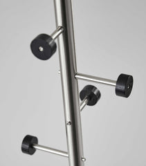 12inches X 67.5inches Brushed Steel Brushed Steel Coat Rack