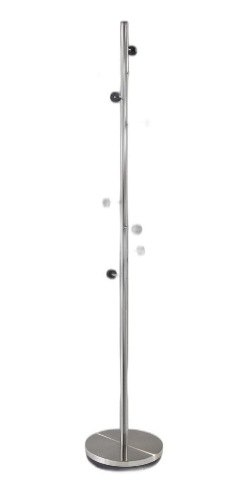 12inches X 67.5inches Brushed Steel Brushed Steel Coat Rack