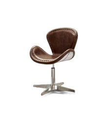 25inches X 24inches X 33inches Retro Brown Leather Accent Chair (1Pc)