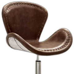 25inches X 24inches X 33inches Retro Brown Leather Accent Chair (1Pc)