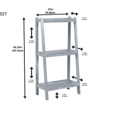 42inches Bookcase with 3 Shelves in Espresso