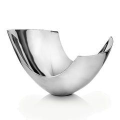 Silver Aluminum Abstract   Tray Dish Centerpiece Bowl