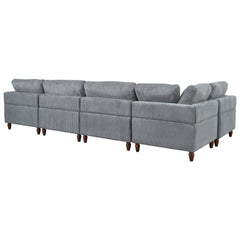 Modular Sectional Sofa with Ottoman L Shaped Corner Sectional for