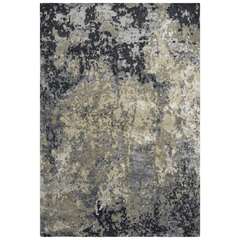 Hand Knotted Cut Pile Wool/ Viscose Rug, 10' x 14'