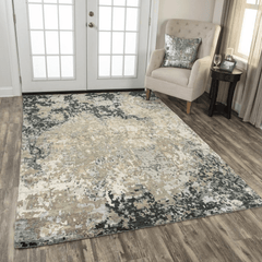 Hand Knotted Cut Pile Wool/ Viscose Rug, 10' x 14'