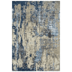 Hand Knotted Cut Pile Wool/ Viscose Rug, 8' x 10'