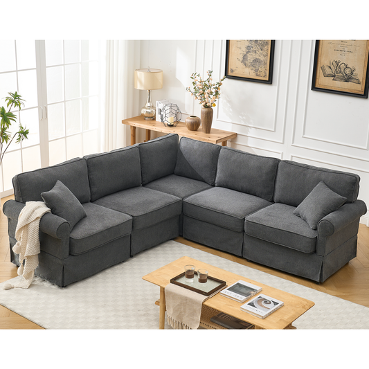 Modular Sectional Sofa Set,Convertible L Shaped Couch ,5