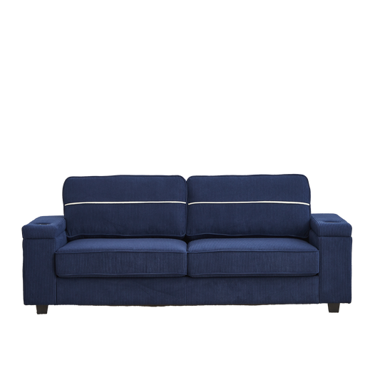 86.5 inch Sofa Couch- Deep Seat Sofa with two storage spaces, T-Pyce